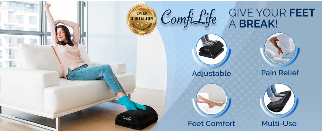 Ergonomische Fuß stütze unter dem Schreibtisch für den Büro gebrauch, höhen verstellbarer Fuß schaum aus Memory Foam unter dem Schreibtisch für Bürostuhl, Spiels tuhl