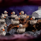 Gothic Totenkopf-Enten 20er-Set – Harzfiguren, Schreibtischdeko Halloween & Party