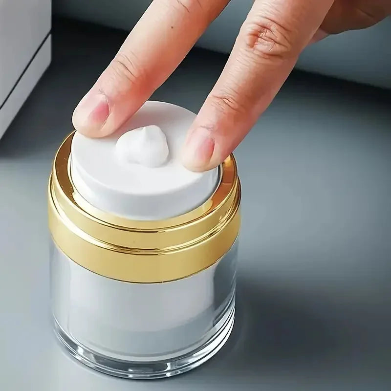 15/30/50ML Leere Airless Pumpe Jar Nachfüllbare Cremes Gele Lotionen Dispenser Creme Jar Vakuum Flasche Push-unten Pumpe Dispenser