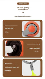 Verkauf Speedy Tail 2,0 Katze Spielzeug Interaktive Katze Spielzeug Ball mit Schwanz Auto Smart Rolling Ball Spielzeug für Katze Haustier Training Imitieren Maus