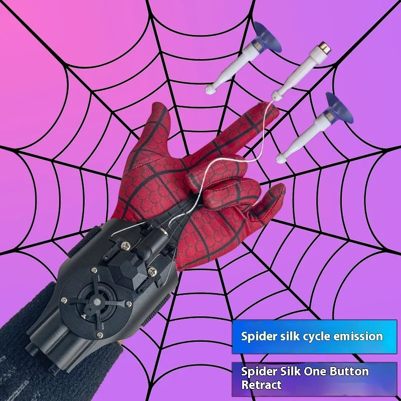 Auf Lager Spinnennetz Shooters Handgelenk Launcher Shooters Cosplay Requisiten Schießen Gerät Spielzeug Spinne Seide Launche Spielzeug