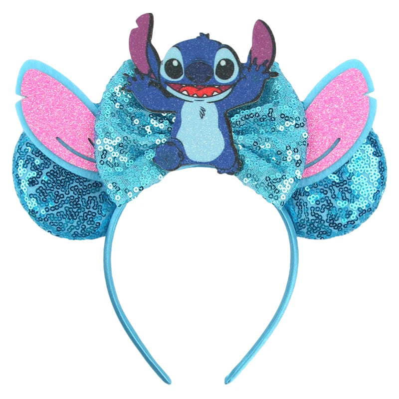 Prinzessin Haarreif mit Pailletten-Bogen – Disney-Motive, Halloween & Party | Damen & Kinder