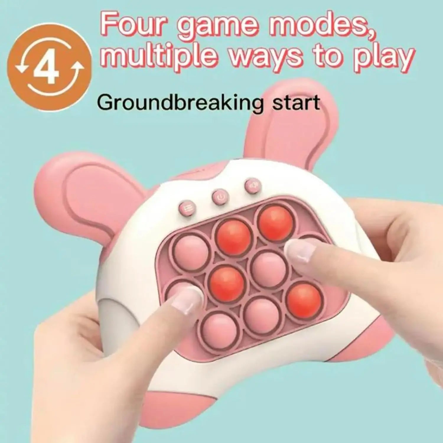 Pop-it Quick Push Game – Handheld mit Licht, 4 Modi, Silikon, CE, für Kinder & Erwachsene