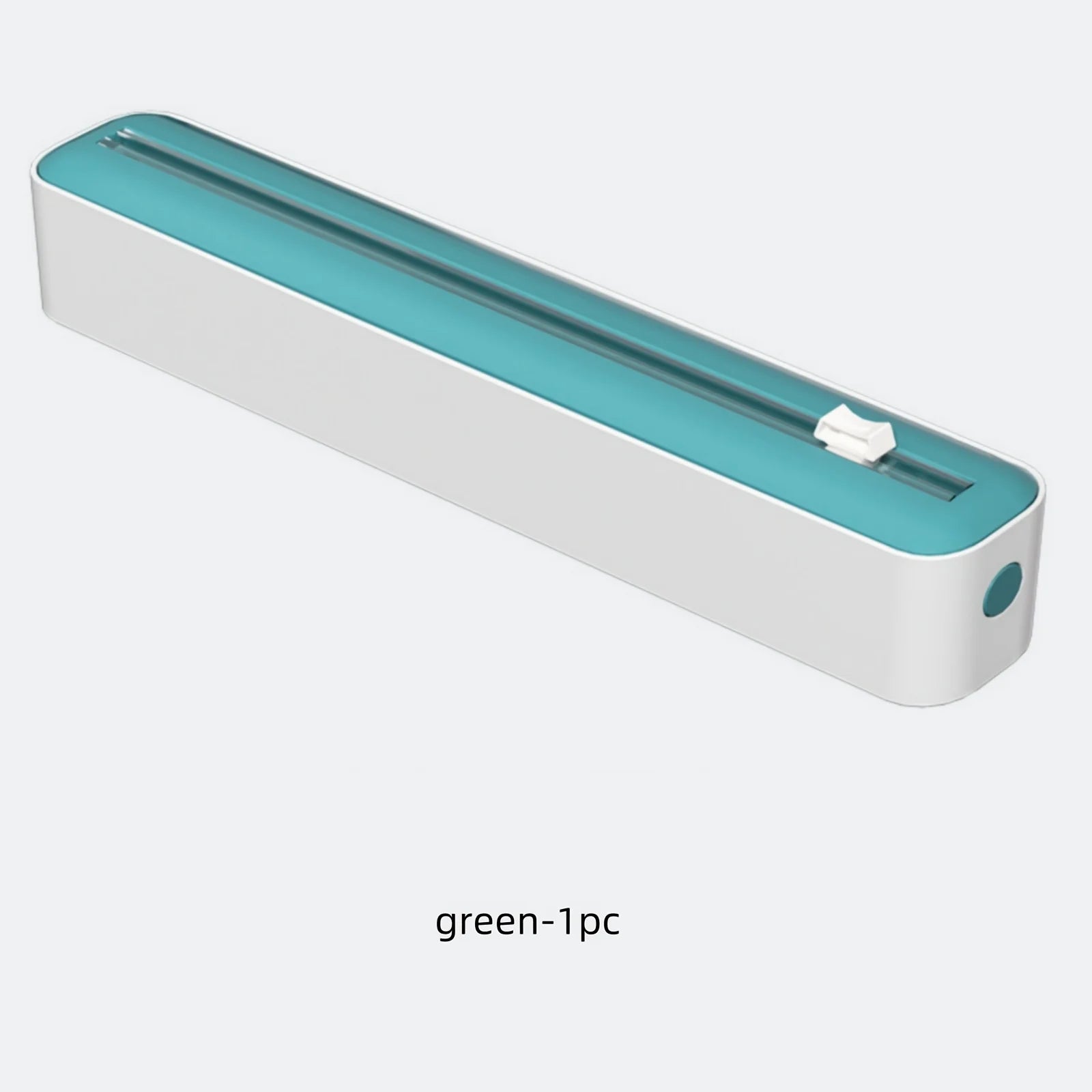 2-in-1-Wickel- und Folienspender aus Kunststoff mit Schiebeschneider – langlebiger Küchen-Organizer mit Saugnapfbasis für den Heimgebrauch