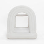 DINGYURUI Regenbogen Hüpfburg – Aufblasbar, 1,4×1,4×1,49 m, eingebaute Luftpumpe, PVC