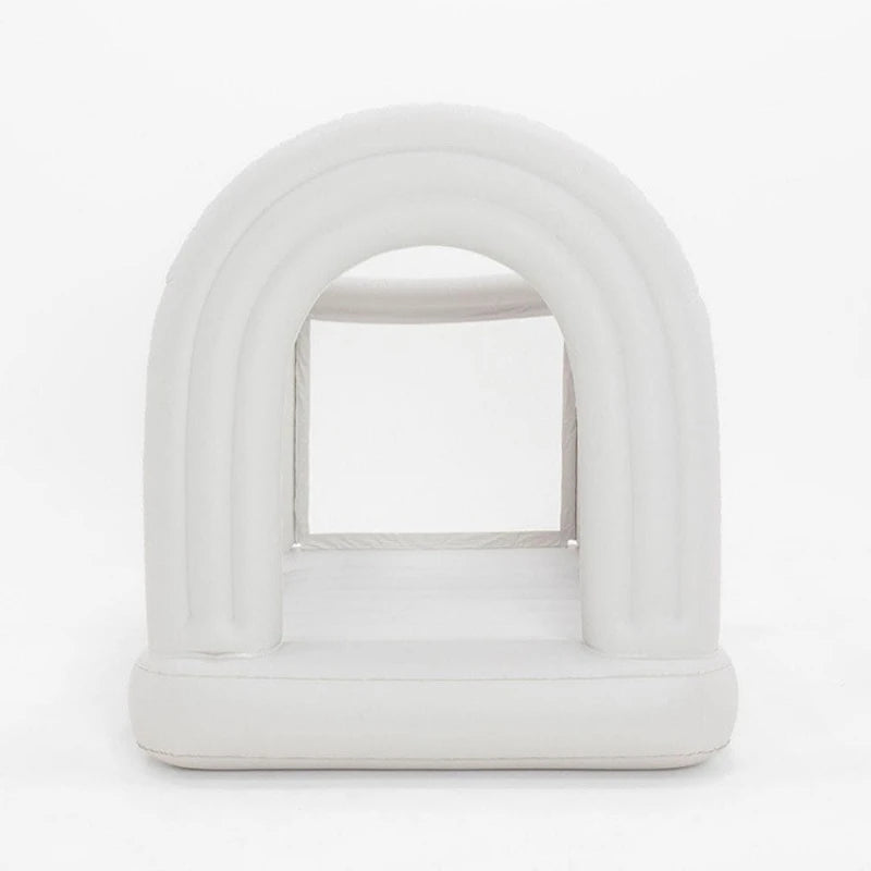 Neue beliebte aufblasbare Sprunghaus Regenbogen Hüpfburg Geburtstagsgeschenk Kinder Mini aufblasbare Burg eingebaute Luftpumpe