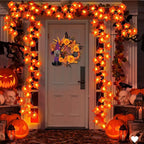 2/3/6M Halloween LED Lichterkette, Künstliche Ahornblatt Laternengirlande, Halloween Weihnachten Thanksgiving Day Heimdekorationen