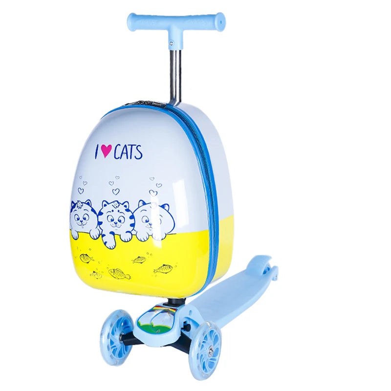 Niedlicher Cartoon-Kinderroller-Koffer auf Rädern