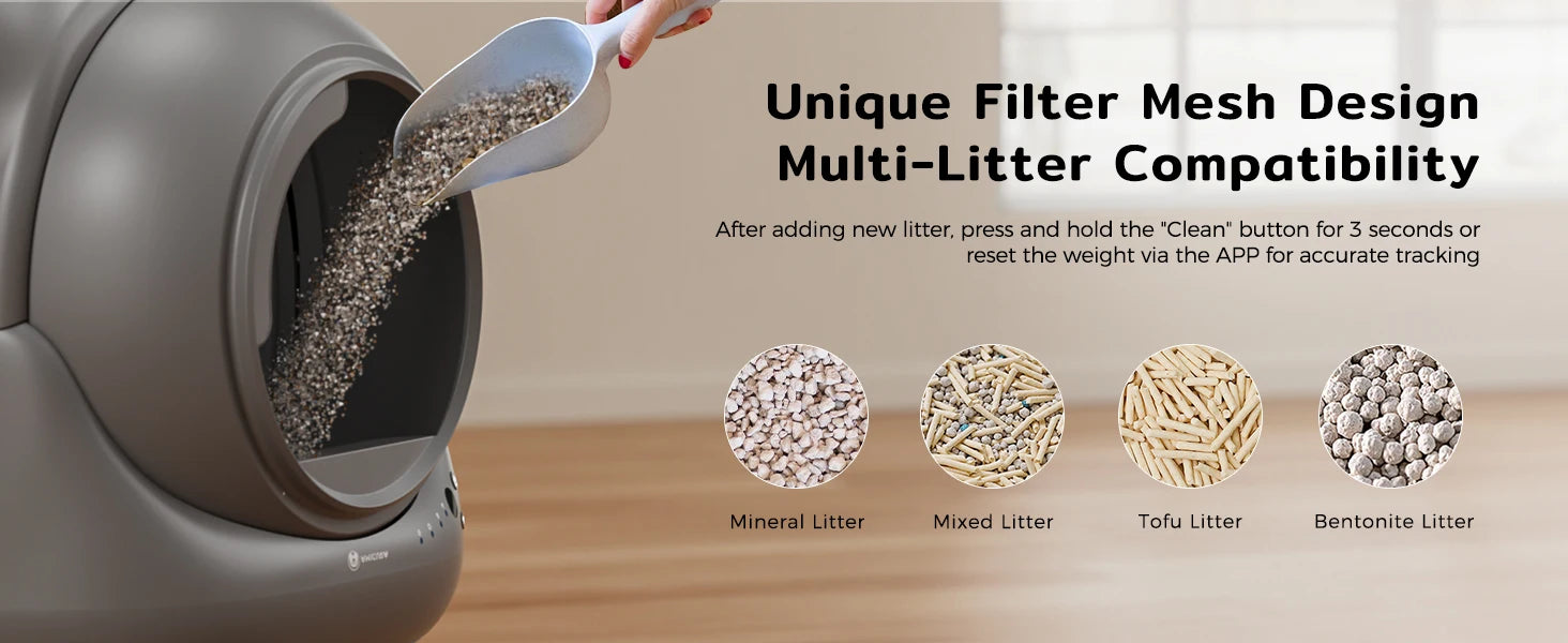 Amicura Cura X1 Automatische Katzentoilette, selbstreinigend, mit App-Steuerung, Sicherheitssensor, leicht zu reinigendes elektrisches Katzentoilett