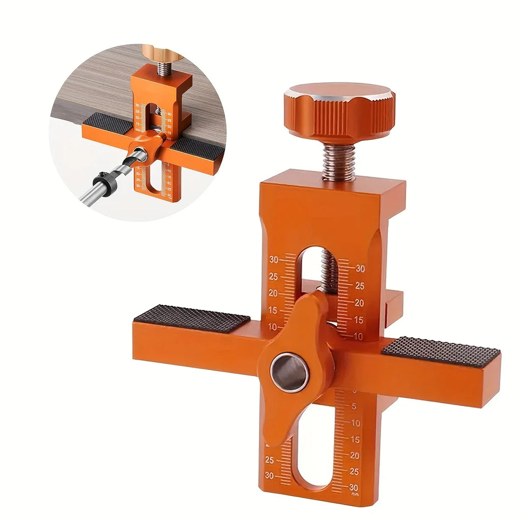 2-in-1-Schranktürform, langlebig und präzise mit verstellbarem Führungsstift, 3 Bohrer und Präzisionswaagen
