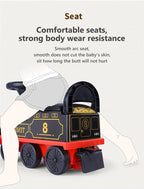 Kinder Zug Reiten Spielzeug Ailway Klassische Elektrische Modell Kann EINE Kleine Zug Schiene Auto Kinder Baby Walker Kinderwagen Spielzeug Jungen