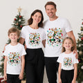 Disney Mickey and Friends Baumwoll-T-Shirts mit Weihnachtsdruck, passende Familien-Outfits für Mama, Papa, Kinder, Urlaubsparty