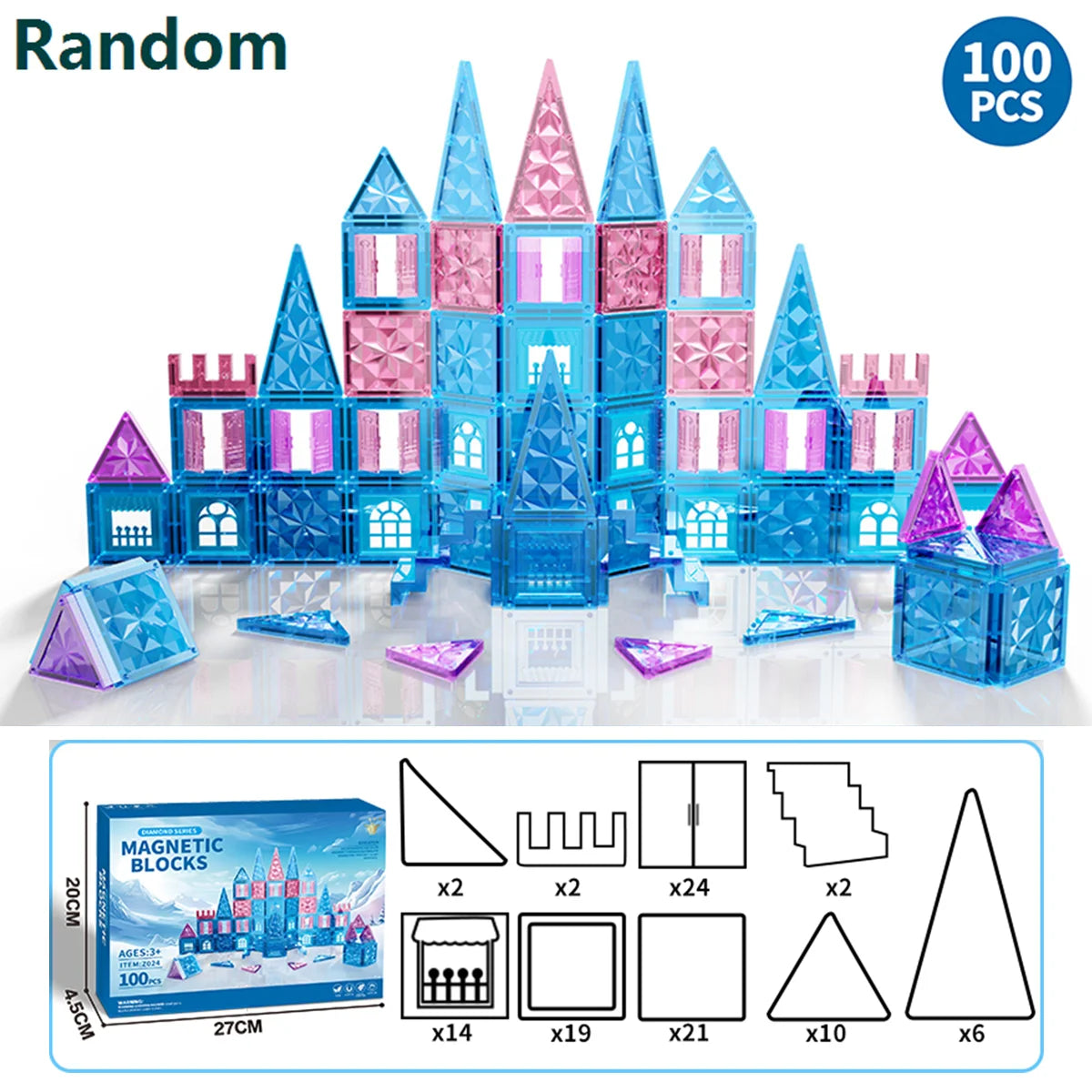 Kinderspielzeug, magnetische Fliesen, Frozen-Set