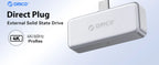 ORICO FlashPod 1 TB MINI magnetische tragbare SSD bis zu 2000 MB/s ProRes mit Direktstecker für iPhone 15 16 Serie, Tablets, Laptop
