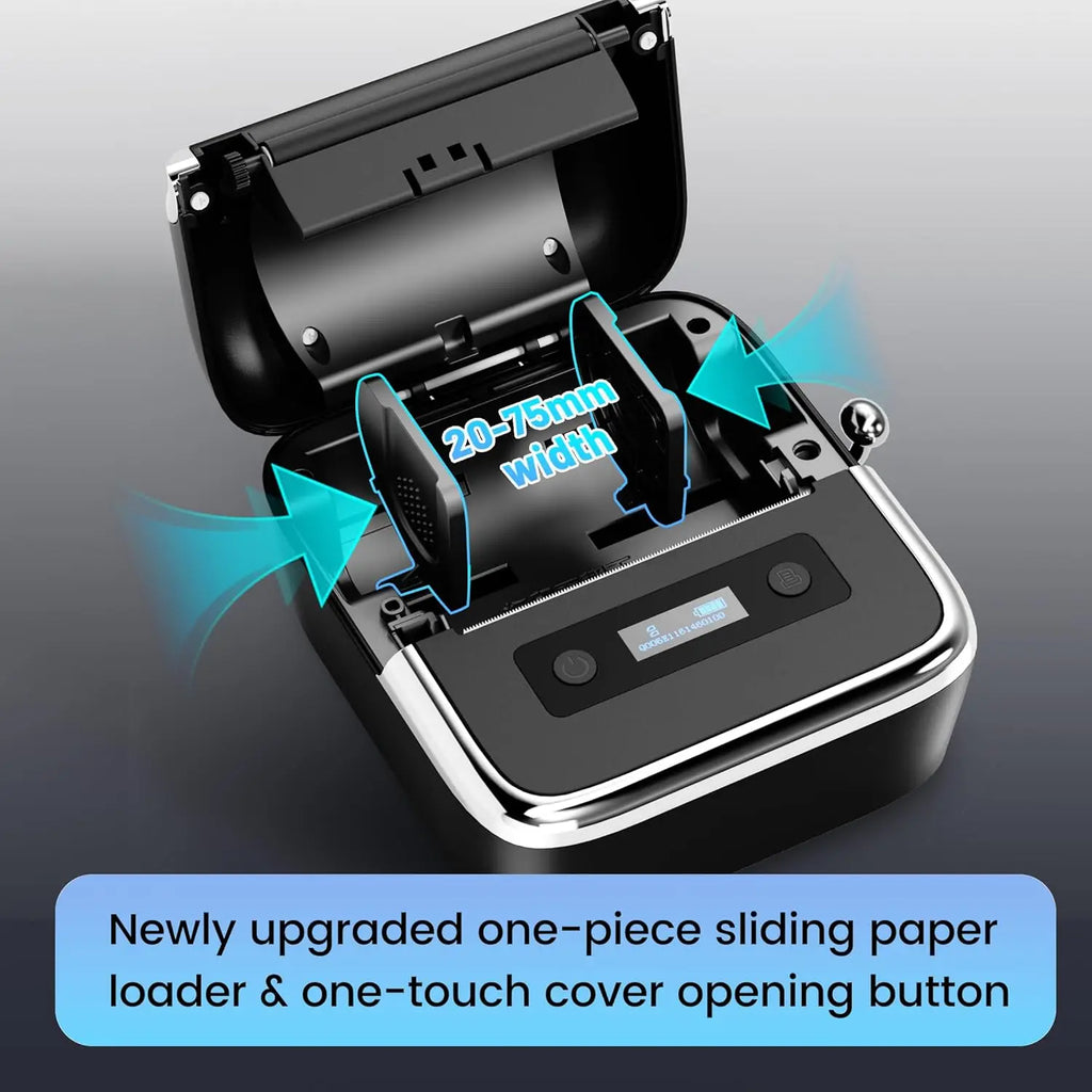Phomemo M250 Etikettendrucker, 75 mm, Thermo-Etikettendrucker 2025, Upgrade tragbarer Barcode-Drucker für den Aufkleberdrucker von Business Home