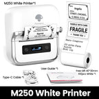 Phomemo M250 Etikettendrucker, 75 mm, Thermo-Etikettendrucker 2025, Upgrade tragbarer Barcode-Drucker für den Aufkleberdrucker von Business Home