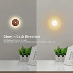 Bewegungssensor Nachtlicht aus Holz, USB wiederaufladbar, Stick-On-Stufen leuchten, magnetische Wandleuchten