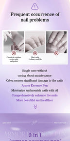 3-in-1 Nagelhautöl Stift Hand Rüstung Essenz Pinsel Nagelhautschieber Maniküre Pflegewerkzeuge Abgestorbene Haut Nagelhautentferner Stift Nail Art Stift