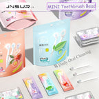 Mini-Zahnbürste mit Mund, Lufterfrischer, Perlen, Zahnstocher und Zungenschaber, 4-in-1, zum Entfernen von Mundgeruch, tragbares Mundpflege-Werkzeug, 1/20/24 Stück