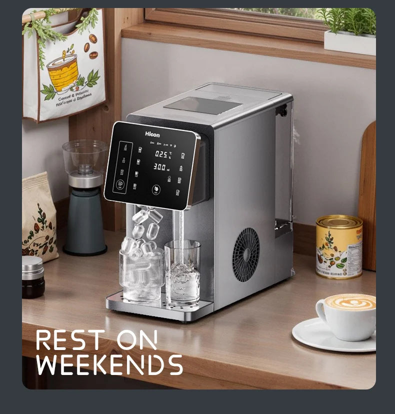 3-in-1-Eisbereiter und Wasserspender: Haushaltsgerät für die Arbeitsplatte mit sofortiger Erwärmung/Kühlung, großes Fassungsvermögen, energiesparend