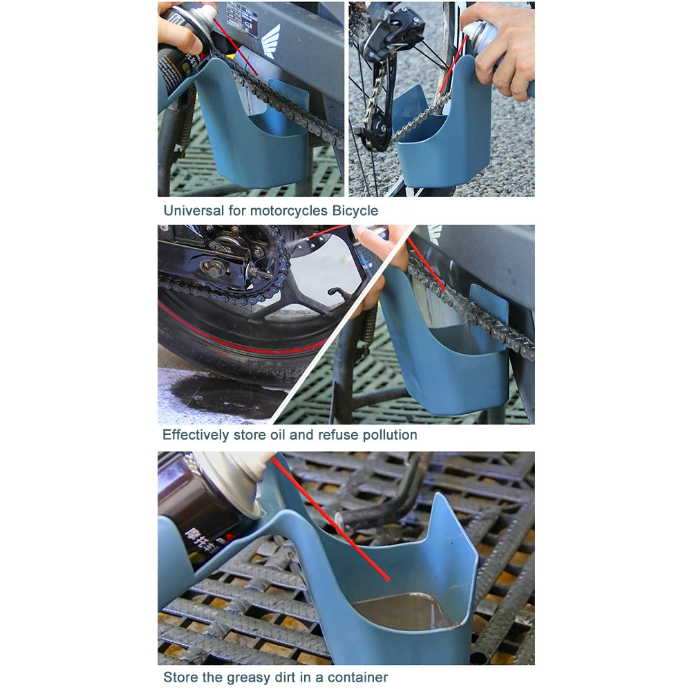 Motorrad Bike Kette Reiniger Werkzeug Splash Proof Tragbare Tragen-beständig Dark Blau Fett Lagerung Werkzeug für Motorräder