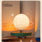 Magnetische schwebende Glühbirne, Saturn-Mondlampe, schwebende rotierende Tischlampe, kreative Büro- und Heimdekoration, einzigartige Geschenke