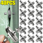 Magnetische Vorhangschnallen nagelfrei – Metall-Clip, 17/20/25 mm, 2–40 Stück