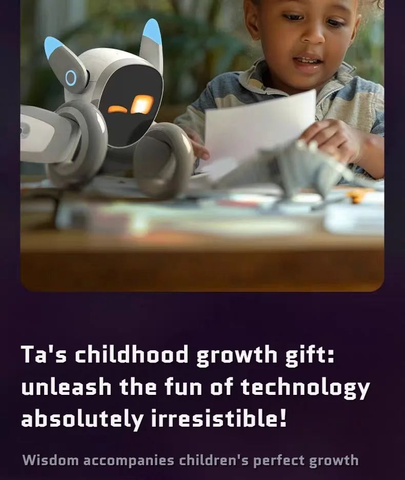 Loona Smart Pet Robot Niedlicher AI-Roboter, emotionale Roboter, interaktive Sprachsteuerung, Gestensensoren, Heimüberwachung, mehrsprachige Unterstützung K