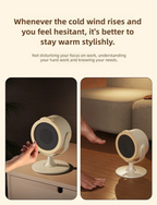 Die tragbare Mini-Heizung mit zweistufiger Warmlufteinstellung eignet sich für den Einsatz auf Heim- und Büroschreibtischen sowie Fußwärmer