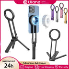 Ulanzi MA30 Magsafe Telefonstativ, doppelseitiger magnetischer Telefonhalter, Telefonständer für iPhone 16, 15, Outdoor-Reisen, Vlog, Live-Streaming