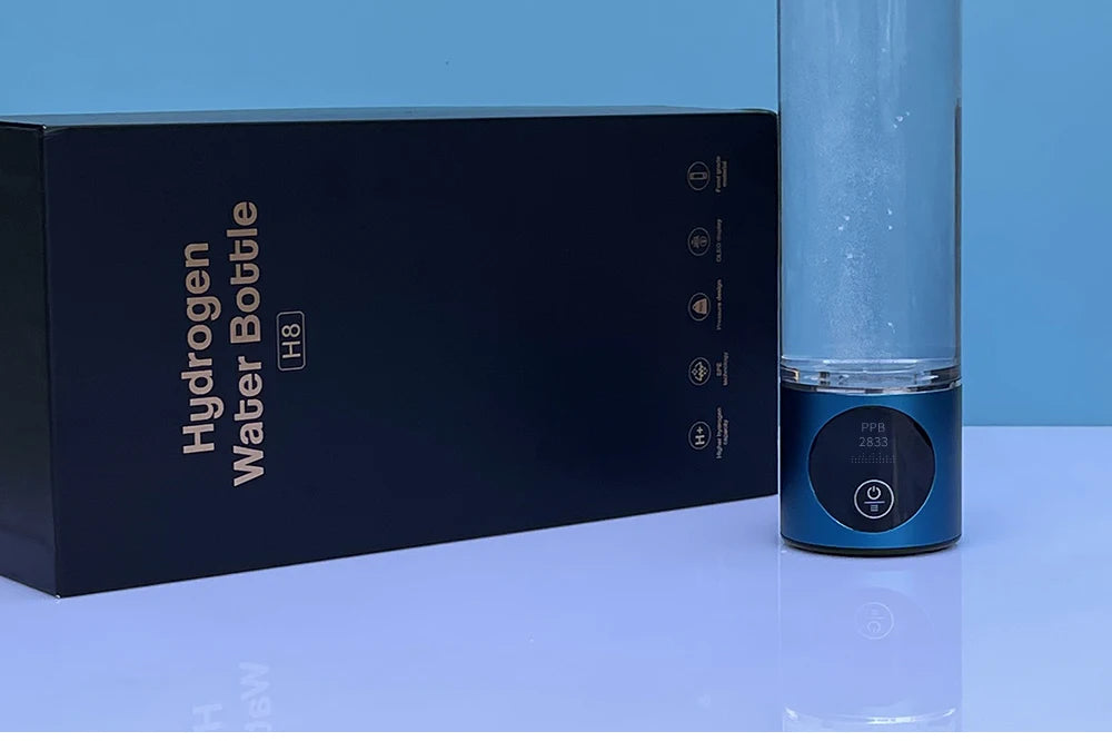 BlueVida Neue Nano-Wasserstoff-Wassergeneratorflasche der 8. Generation DuPont SPE/PEM-Wasserhydrogenator mit H2-Inhalator-Touch-Taste