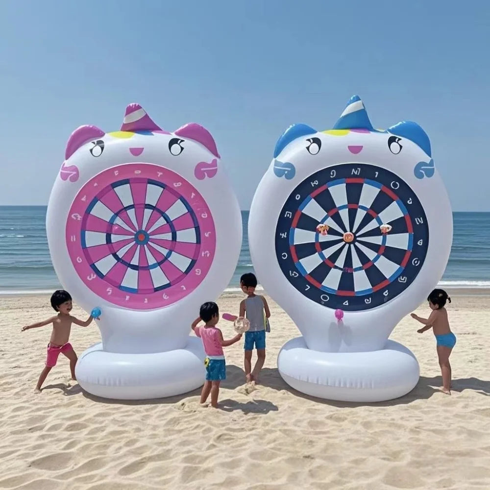 Aufblasbares Klebedart-Wurfspiel – Familien-Gartenspiel für Kinder & Erwachsene | PVC