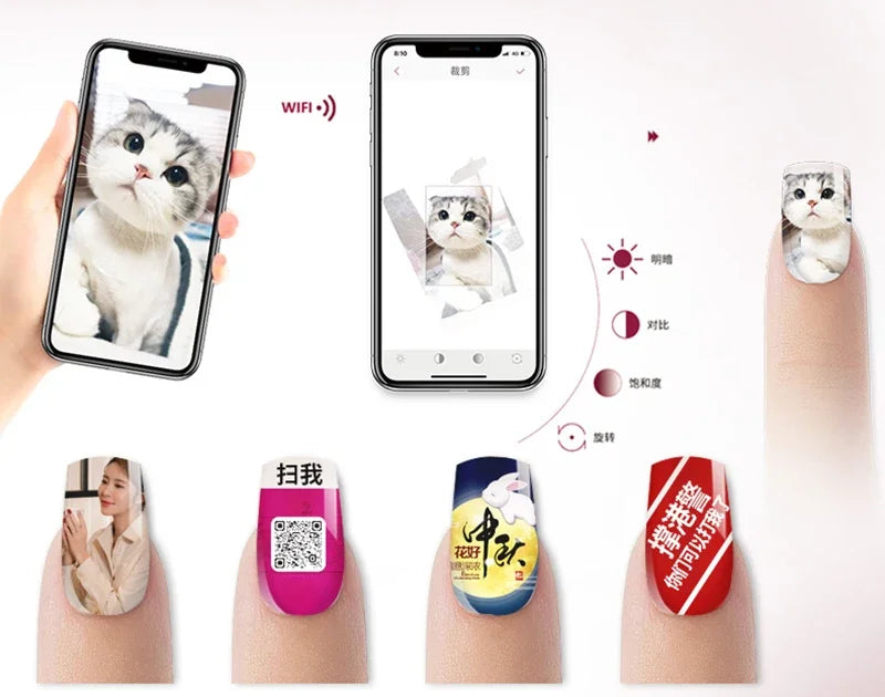 Original mobiler Nageldrucker 3D professioneller digitaler Nageldrucker Artpro Nagellackdrucker für Nagelstudio und Personen