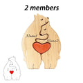 Kunst-Holzbär-Familienpuzzle, personalisierter Name, individuelle Heimdekoration, Thanksgiving, Weihnachten, Herzwärmungsgeschenk für Babymutter