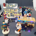 Weihnachtsschmuck Geschenk Alter Mann Auto Haus Harz Kleine Weihnachtsstatue Griswold Villa Home Desktop Figur Gartendekorationen