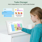 TABWEE P10 10,1 Zoll WiFi-Digitalkalender, intelligentes Touchscreen-Interaktives Display für Familienpläne, Aufgabendiagramm, digitales Foto