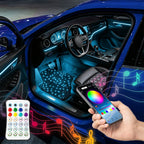 VASTFIRE Starlight Auto-Ambientebeleuchtung – Glasfaser-Fußmatten, RGB-Lichtleiste & Faserlampen | App & Fernbedienung | CE & RoHS