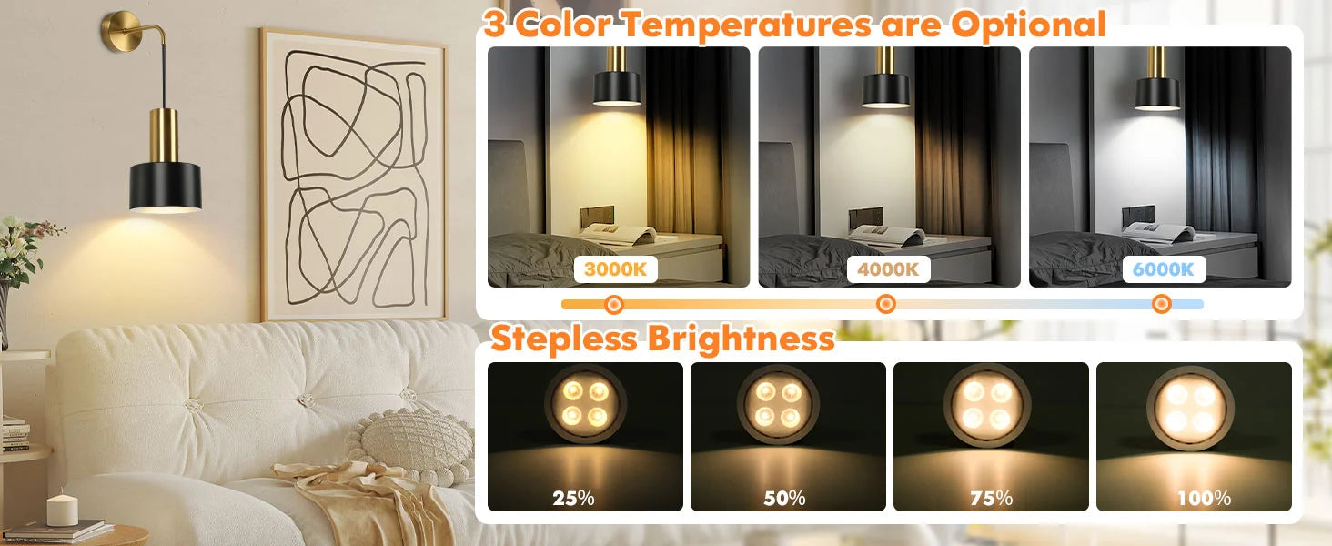 2er-Set batteriebetriebene Wandleuchten, kabellose Wandleuchten mit Fernbedienung, moderne dimmbare Wandleuchten für Schlafzimmer und Wohnzimmer