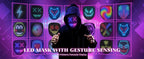 LED-Maske mit Gestenerkennung – 234 RGB-LEDs, 50 Muster, USB-C | Halloween Cosplay