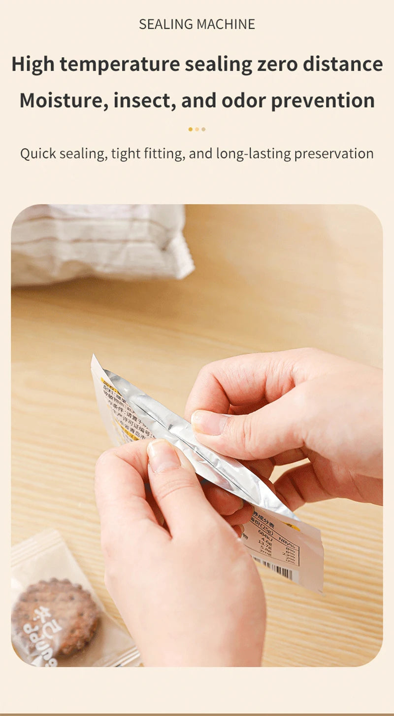 Mini-Wärmebeutel-Versiegelungsmaschine, Versiegelungsmaschine für Plastiktüten, wiederaufladbar, für Lebensmittelverpackungen, Heißsiegelgerät, tragbares Thermo-Beutelversiegelungsgerät