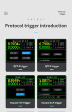 FNB58 USB-Tester, Voltmeter, Amperemeter, Typ C, Schnellladungserkennung, Auslöser, Kapazitätsmessung, Welligkeitsmessung