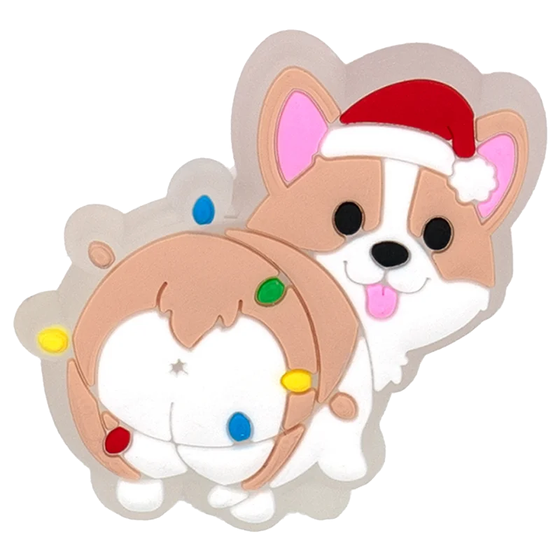 1–5 Stück neue Weihnachts-LED-Schuhanhänger, niedlicher Weihnachtsmann, Katze und Hund, Pin-Zubehör für Sandalen, Schuh-Clogs, Schnalle, Weihnachtsgeschenke