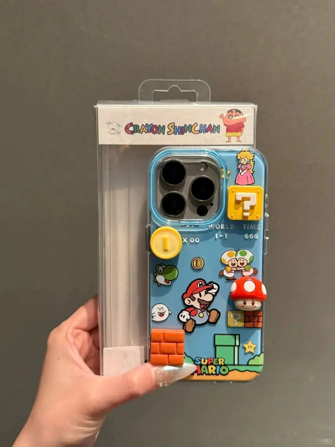 Mario iPhone Hülle 3D Block-Style – Cartoon, CE, für iPhone 12–17 Pro Max, Geschenk