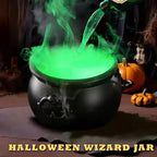 Halloween Hexenkessel mit LED & Nebelmaschine – Schwebende Tränkflasche, Grüner Nebel