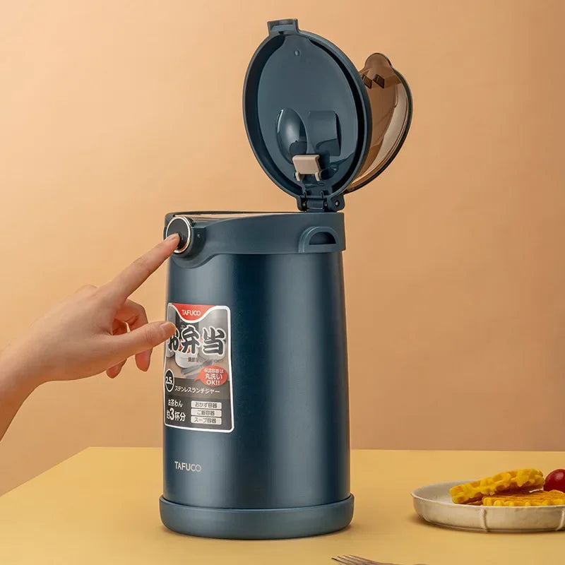 TAFUCO Lunchbox, tragbarer Aufbewahrungsbehälter für Lebensmittelwärmer, Wärmeerhaltung, Bento-Lunchbox, Lunchbox aus Edelstahl 316, für Kinder