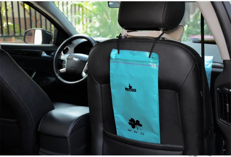 50 Stück Auto Einweg Müllsäcke, selbstklebende Müllhalter, Auto Interieur, Büro, Küche, Müll Aufbewahrung, Beutel biologisch abbaubar