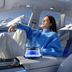 Snow Mountain Smart Car Duftdiffusor, wiederaufladbarer Luftdiffusor, Auto-Lufterfrischer, Wolkennebel mit RGB-Licht, Auto-Innenraum