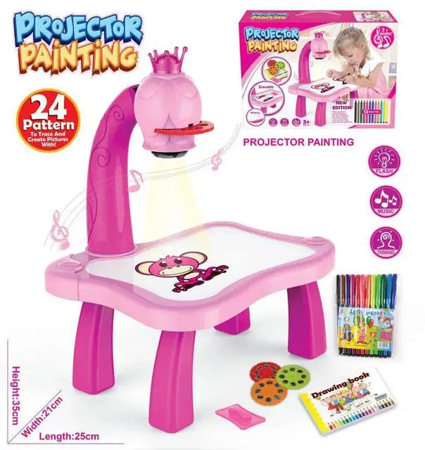 Malbrett-Spielzeug für Kinder, LED-Projektor