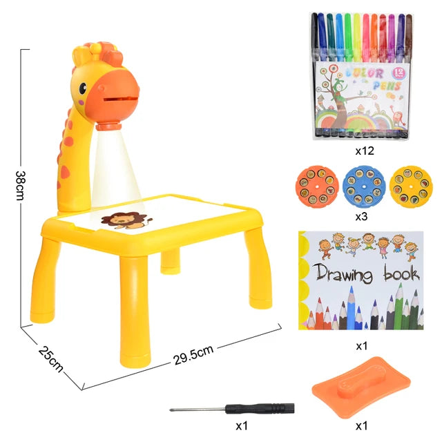 Malbrett-Spielzeug für Kinder, LED-Projektor