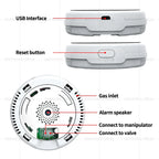 Tuya WiFi gas detector for home LPG natural gas leak alarm LED display, leak sensor, smart life app control